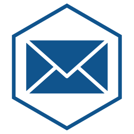 Icon mail blauw | Anso Brakel