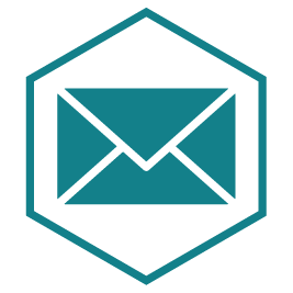 Icon mail turquoise | Anso Brakel